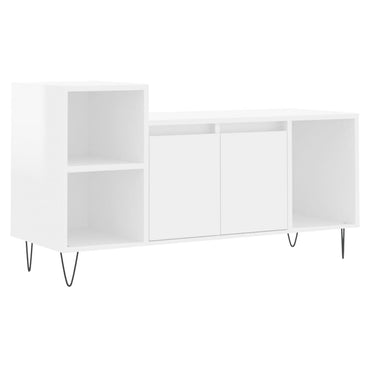 vidaXL TV-Schrank Hochglanz-Weiß 100x35x55 cm Holzwerkstoff