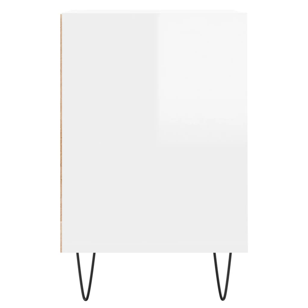 vidaXL TV-Schrank Hochglanz-Weiß 100x35x55 cm Holzwerkstoff