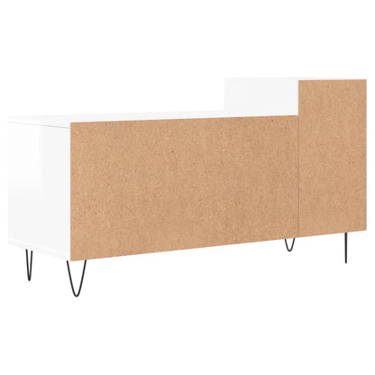 vidaXL TV-Schrank Hochglanz-Weiß 100x35x55 cm Holzwerkstoff