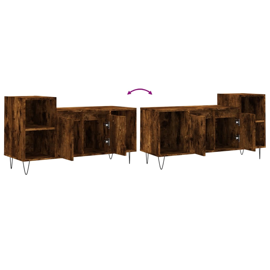 vidaXL TV-Schrank Räuchereiche 100x35x55 cm Holzwerkstoff