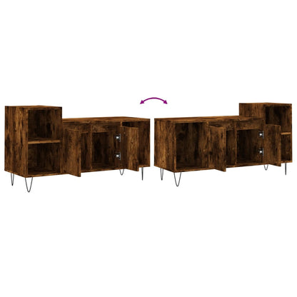 vidaXL TV-Schrank Räuchereiche 100x35x55 cm Holzwerkstoff