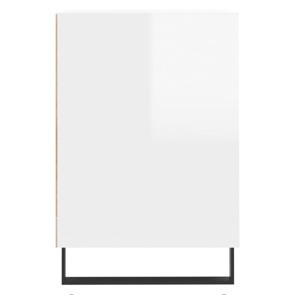 vidaXL TV-Schrank Hochglanz-Weiß 100x35x55 cm Holzwerkstoff