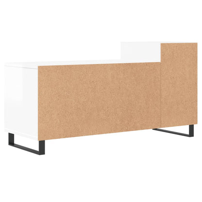 vidaXL TV-Schrank Hochglanz-Weiß 100x35x55 cm Holzwerkstoff