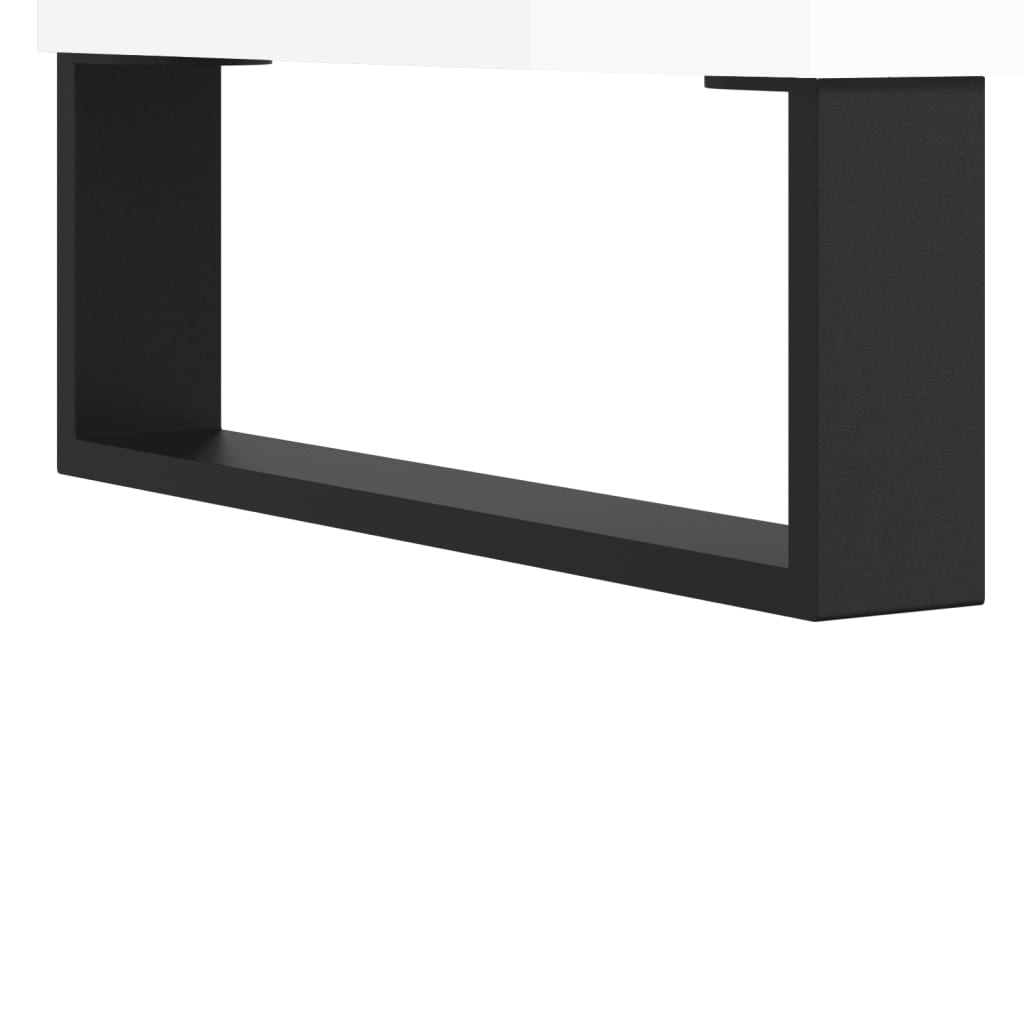 vidaXL TV-Schrank Hochglanz-Weiß 100x35x55 cm Holzwerkstoff