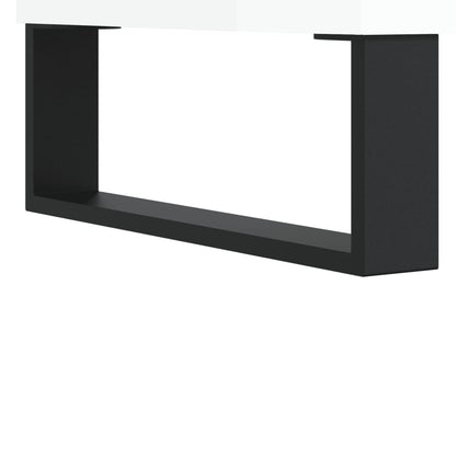 vidaXL TV-Schrank Hochglanz-Weiß 100x35x55 cm Holzwerkstoff