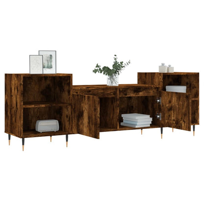 vidaXL Meuble TV chêne fumé 160x35x55 cm bois d'ingénierie