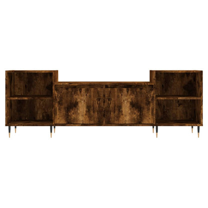 vidaXL Meuble TV chêne fumé 160x35x55 cm bois d'ingénierie