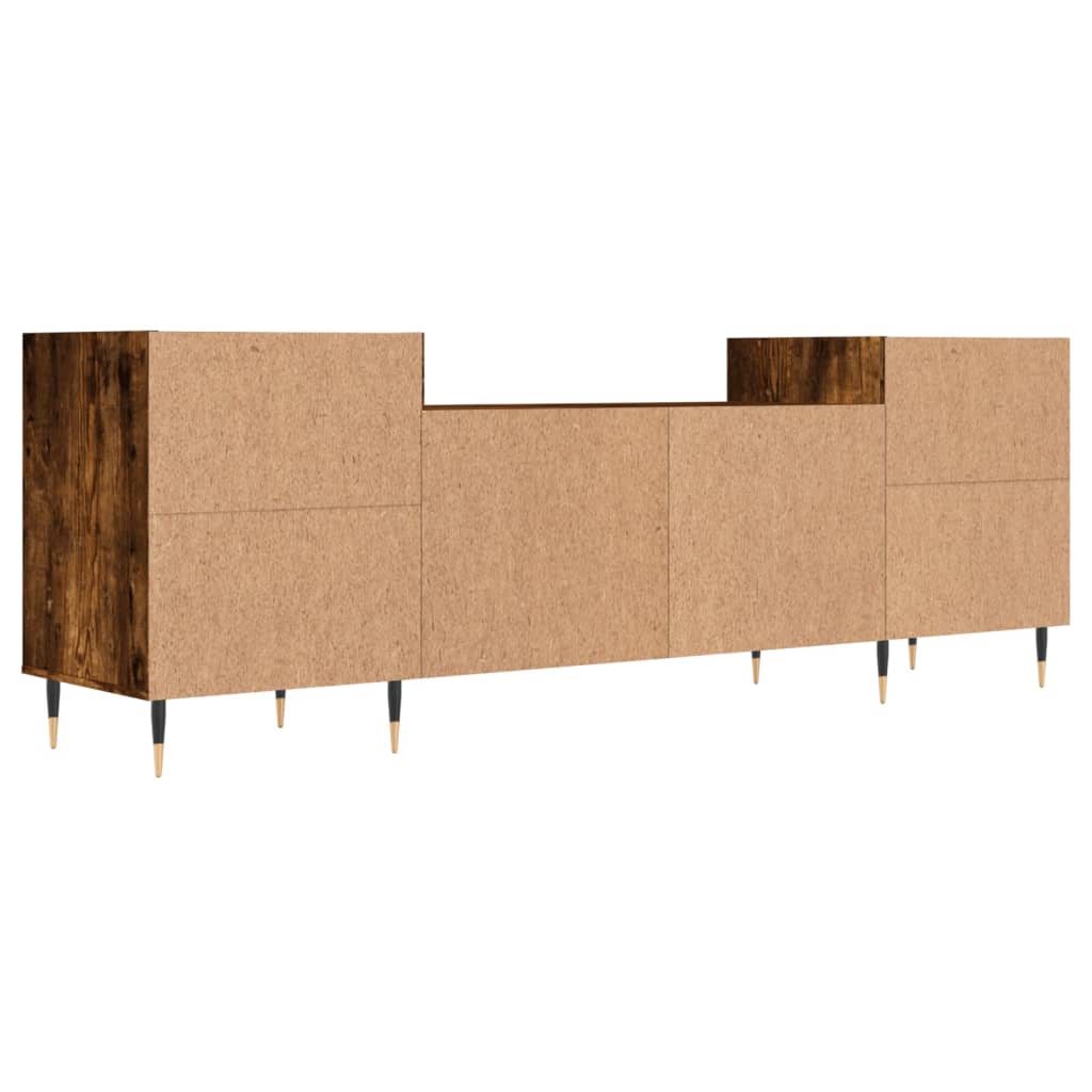 vidaXL Meuble TV chêne fumé 160x35x55 cm bois d'ingénierie