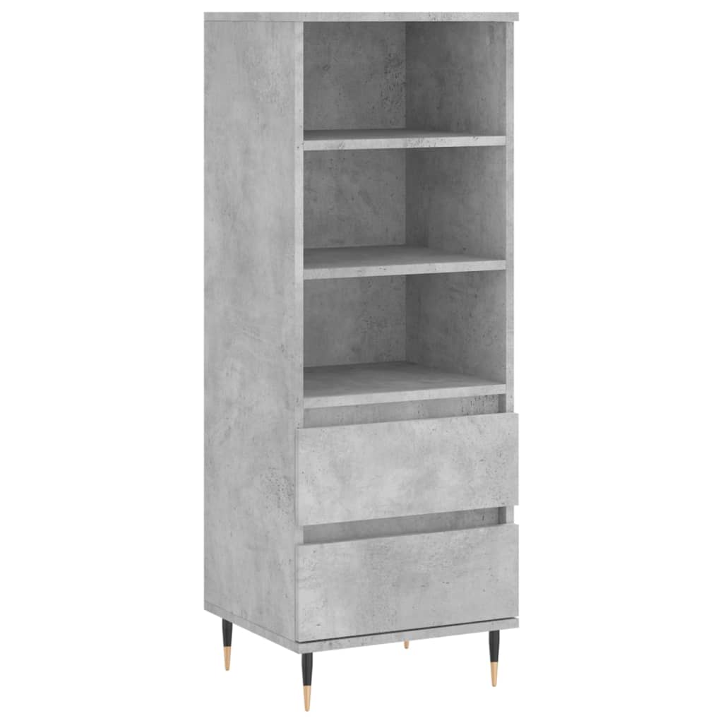 Highboard Betongrau 40x36x110 cm Holzwerkstoff