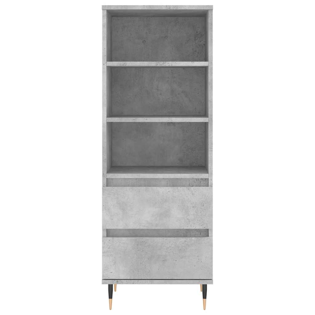 Highboard Betongrau 40x36x110 cm Holzwerkstoff