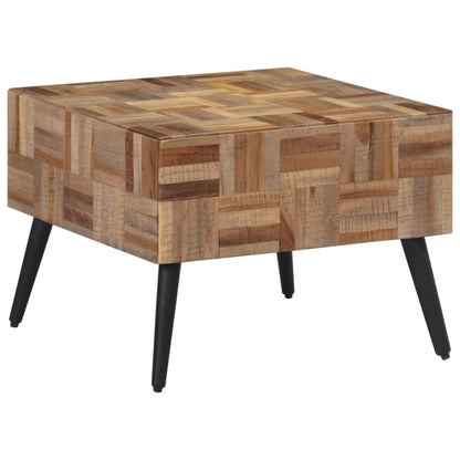 vidaXL Couchtisch Grau 55x55x40 cm Recyceltes Massivholz Teak