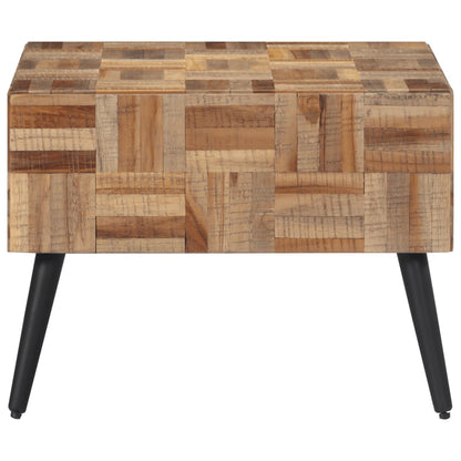vidaXL Couchtisch Grau 55x55x40 cm Recyceltes Massivholz Teak