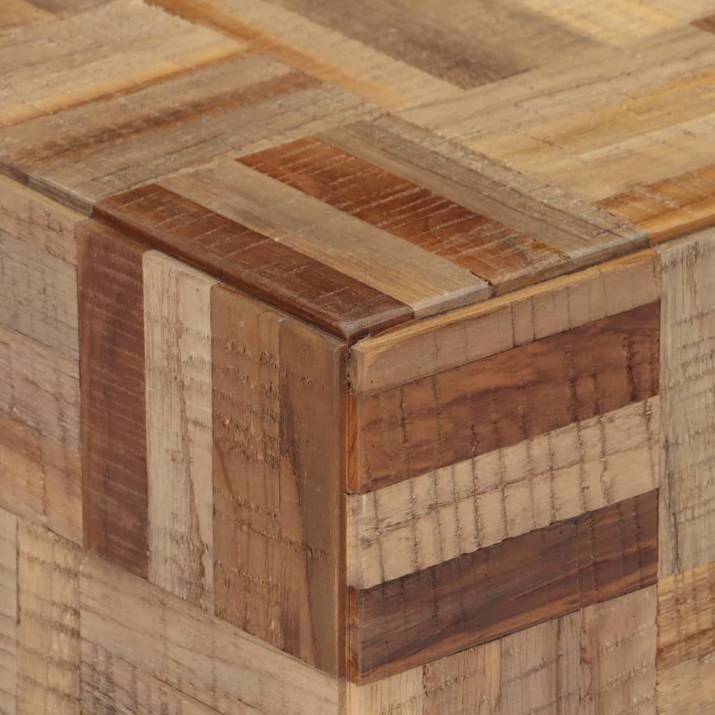 vidaXL Couchtisch Grau 55x55x40 cm Recyceltes Massivholz Teak