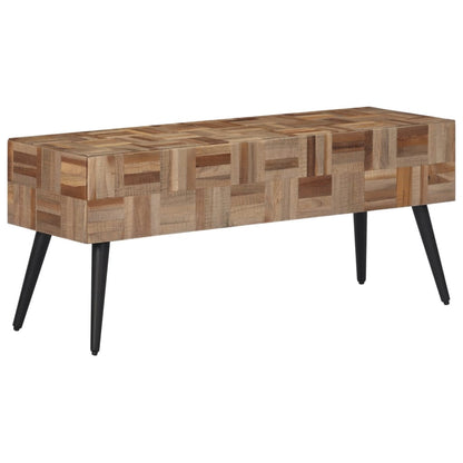 vidaXL Sitzbank 110x35x45 cm Recyceltes Massivholz Teak