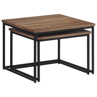 vidaXL Satztische 2 Stk. Massivholz Teak