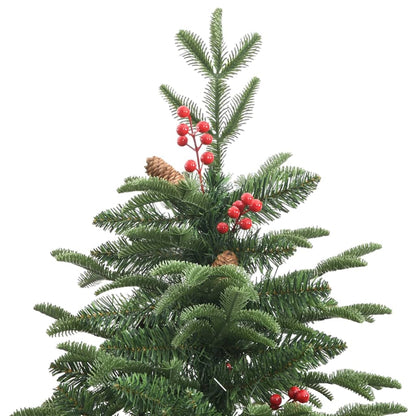 vidaXL Künstlicher Weihnachtsbaum Klappbar mit Zapfen & Beeren 180 cm