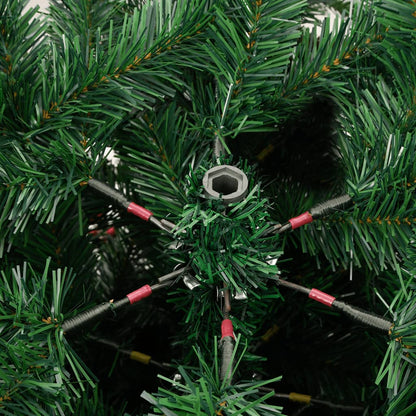 vidaXL Künstlicher Weihnachtsbaum Klappbar mit Zapfen & Beeren 210 cm
