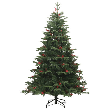 vidaXL Künstlicher Weihnachtsbaum Klappbar mit Zapfen & Beeren 240 cm