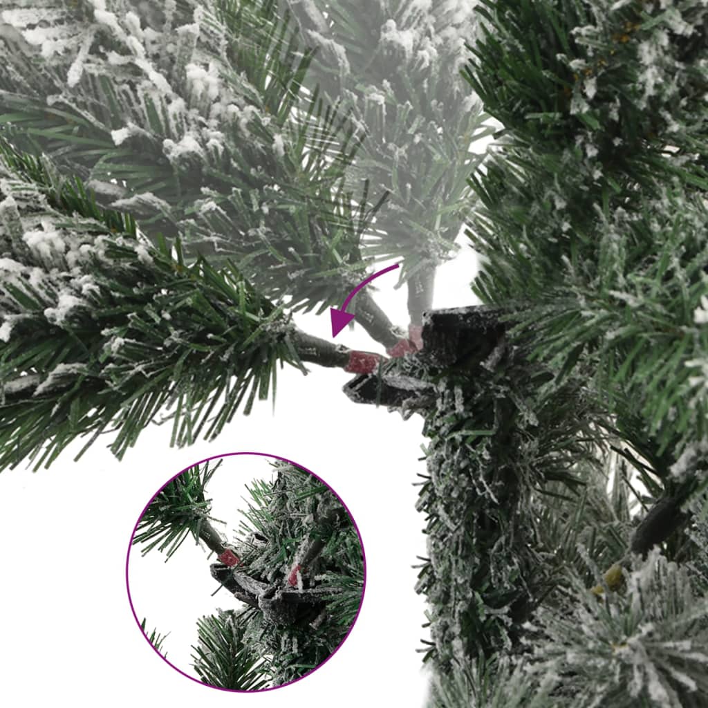 vidaXL Künstlicher Weihnachtsbaum Klappbar Beschneit 120 cm