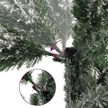 vidaXL Künstlicher Weihnachtsbaum Klappbar Beschneit 120 cm