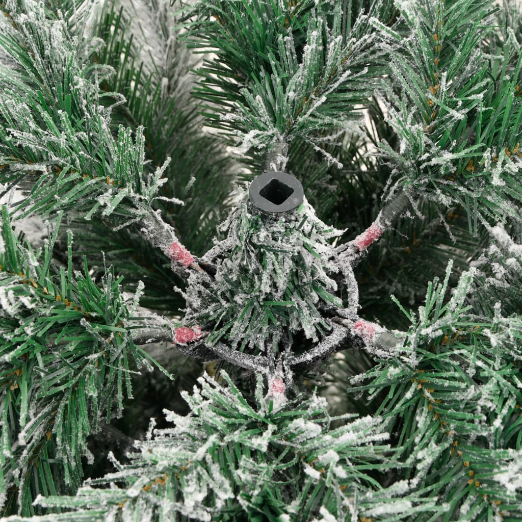 vidaXL Künstlicher Weihnachtsbaum Klappbar Beschneit 120 cm