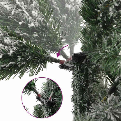 vidaXL Künstlicher Weihnachtsbaum Klappbar Beschneit 150 cm