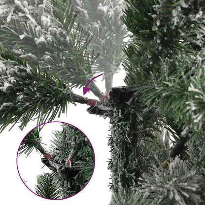 vidaXL Künstlicher Weihnachtsbaum Klappbar Beschneit 180 cm