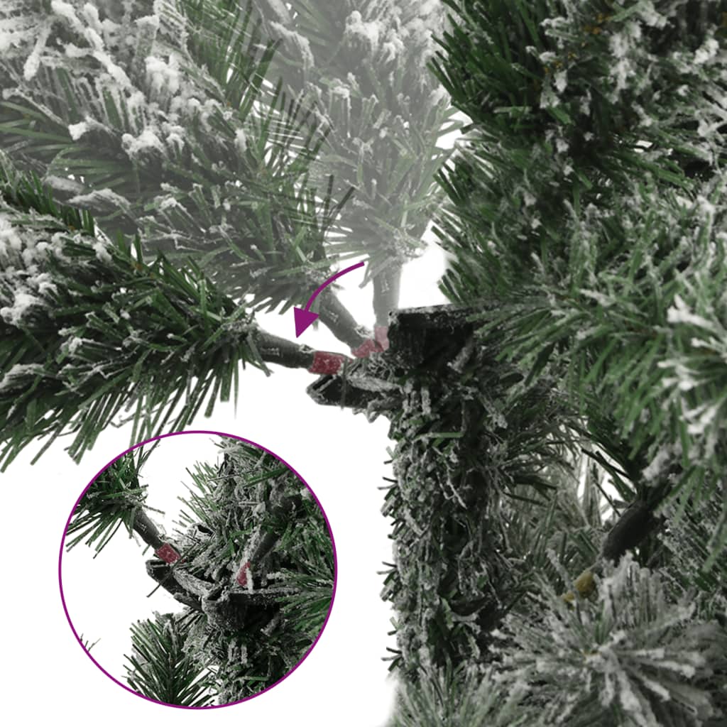 vidaXL Künstlicher Weihnachtsbaum Klappbar Beschneit 240 cm