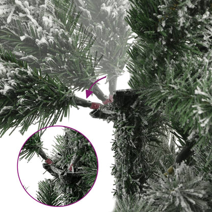 vidaXL Künstlicher Weihnachtsbaum Klappbar Beschneit 240 cm
