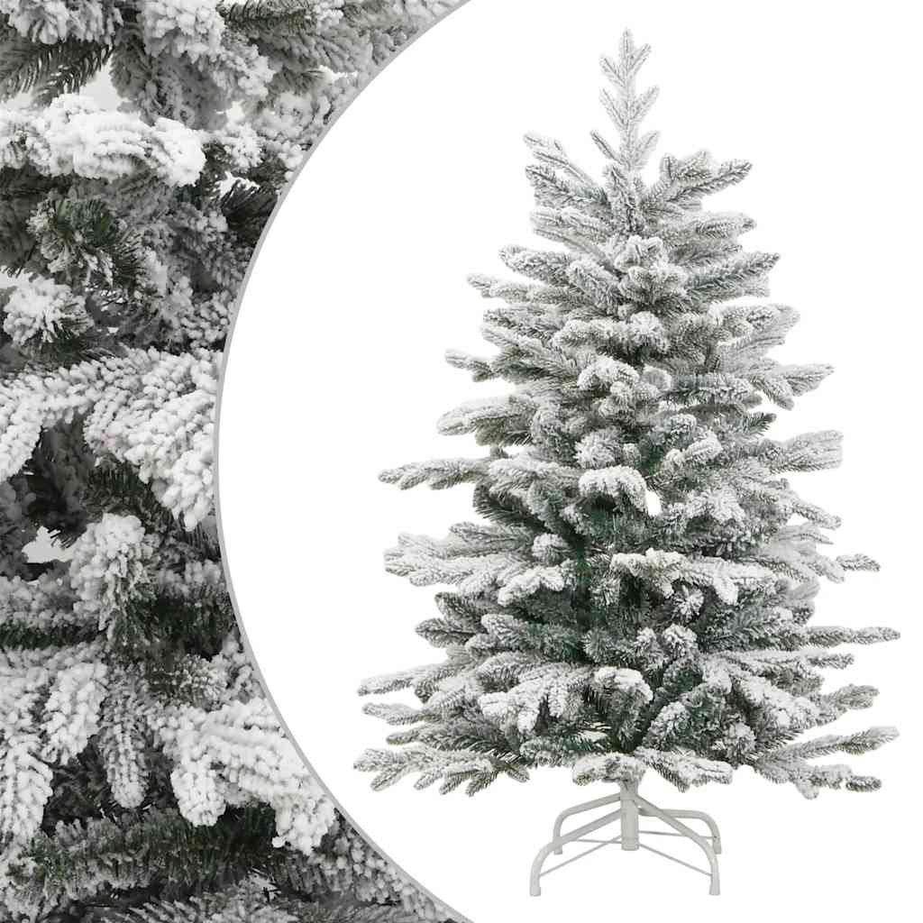 vidaXL Künstlicher Weihnachtsbaum Klappbar Beschneit 210 cm