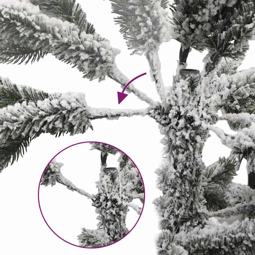 vidaXL Künstlicher Weihnachtsbaum Klappbar Beschneit 210 cm