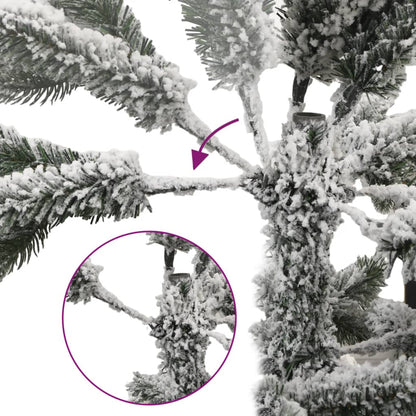 vidaXL Sapin de Noël artificiel pliable enneigé 240 cm