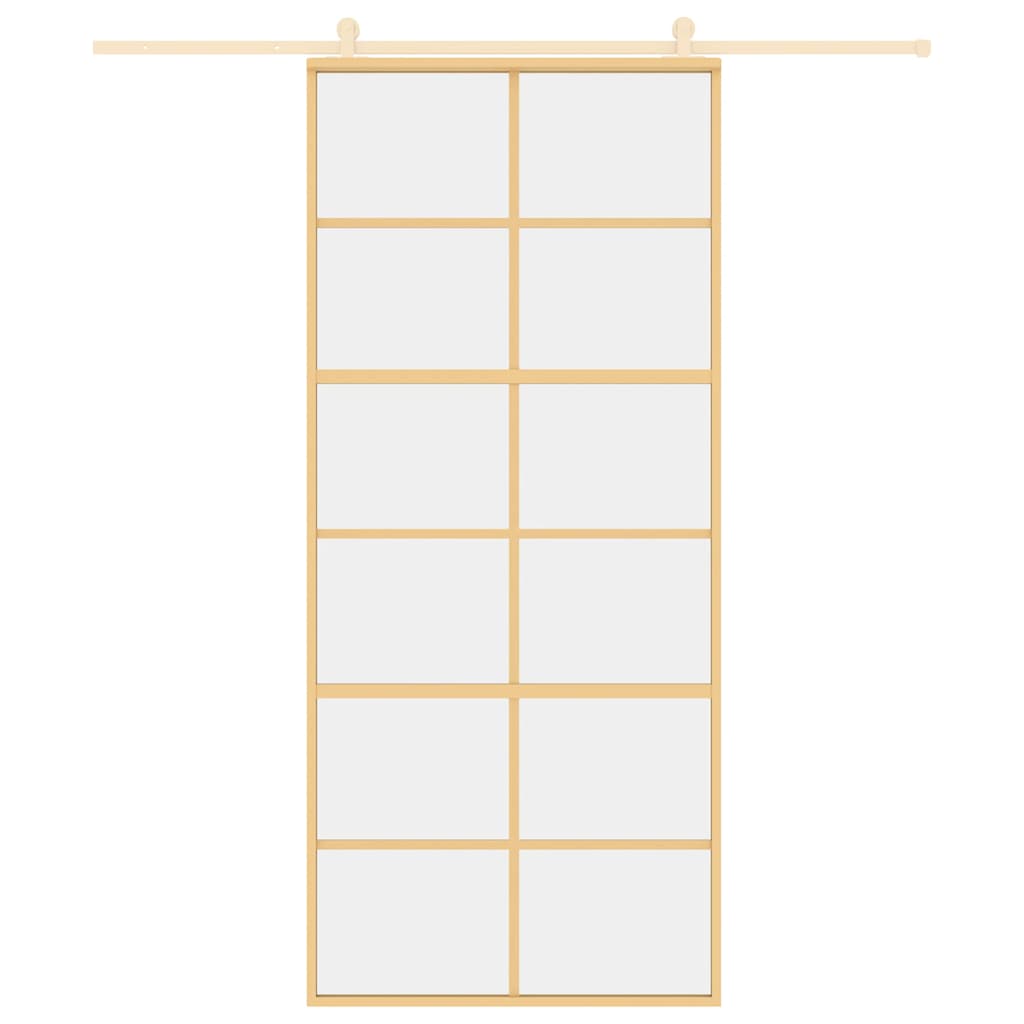 Schiebetür Golden 90x205 cm ESG-Klarglas und Aluminium