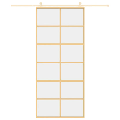 Schiebetür Golden 90x205 cm ESG-Klarglas und Aluminium