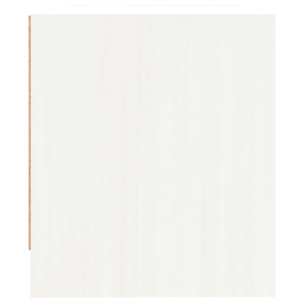vidaXL Nachttische 2 Stk. Weiß 40x31x35,5 cm Massivholz Kiefer