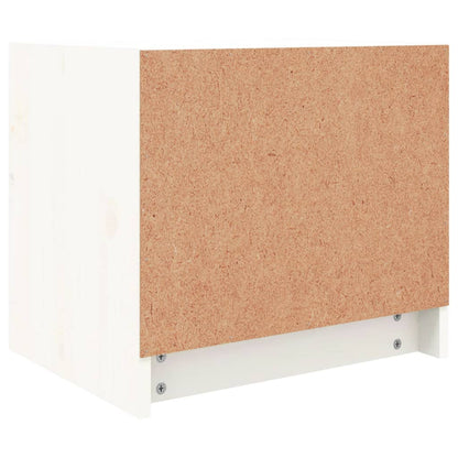 vidaXL Nachttische 2 Stk. Weiß 40x31x35,5 cm Massivholz Kiefer