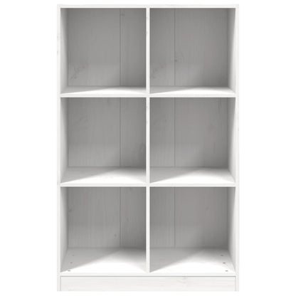vidaXL Bücherregal Weiß 70x33x110 cm Massivholz Kiefer
