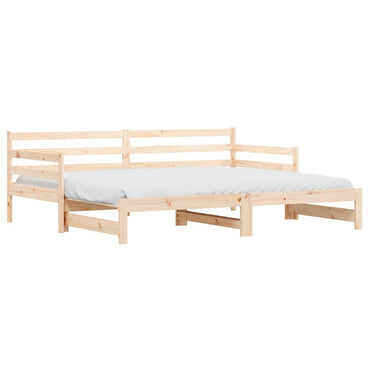 vidaXL Lit de repos extensible Blanc 80x200 cm Bois de pin massif