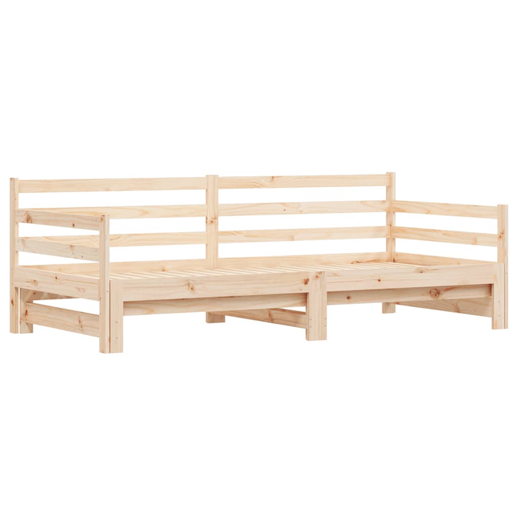 vidaXL Lit de repos extensible Blanc 80x200 cm Bois de pin massif