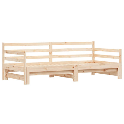 vidaXL Lit de repos extensible Blanc 80x200 cm Bois de pin massif
