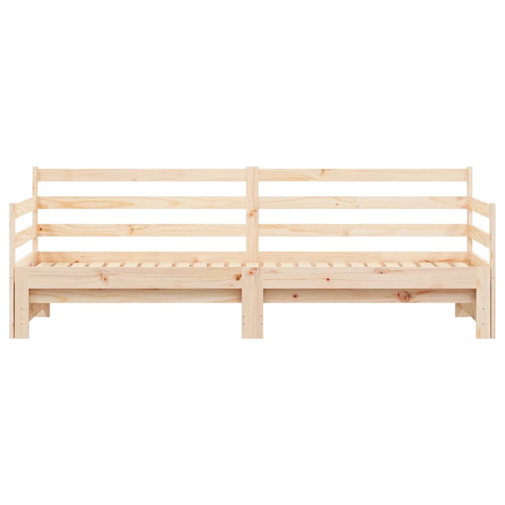 vidaXL Lit de repos extensible Blanc 80x200 cm Bois de pin massif