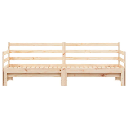 vidaXL Lit de repos extensible Blanc 80x200 cm Bois de pin massif
