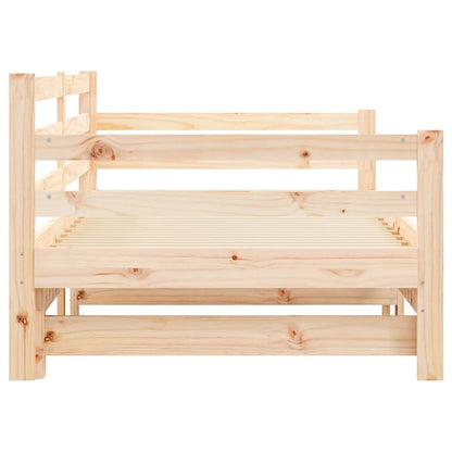vidaXL Lit de repos extensible Blanc 80x200 cm Bois de pin massif