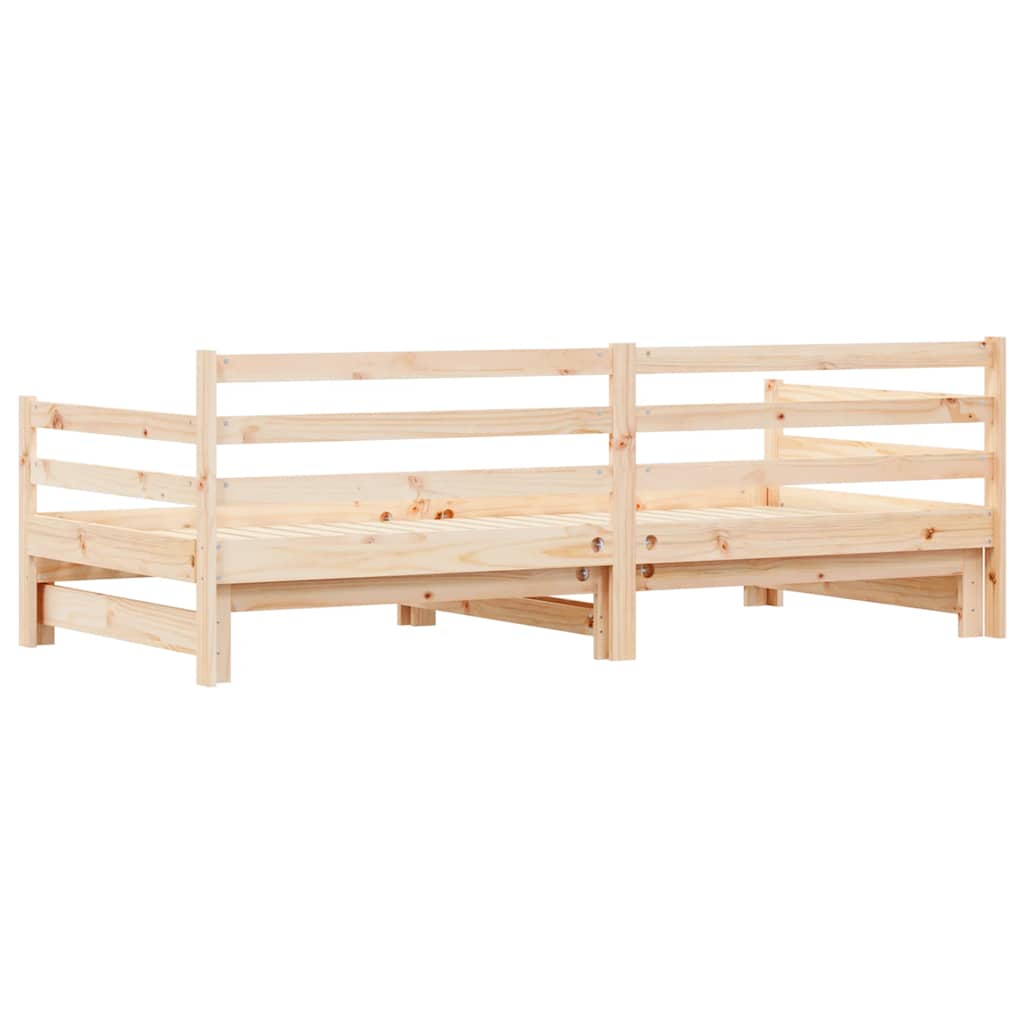 vidaXL Lit de repos extensible Blanc 80x200 cm Bois de pin massif