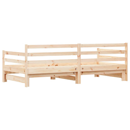 vidaXL Lit de repos extensible Blanc 80x200 cm Bois de pin massif