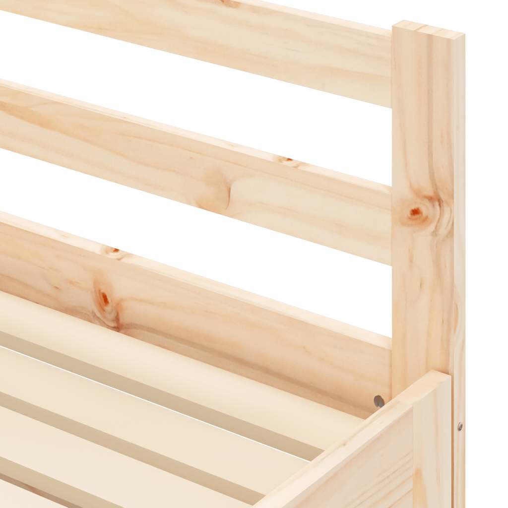 vidaXL Lit de repos extensible Blanc 80x200 cm Bois de pin massif