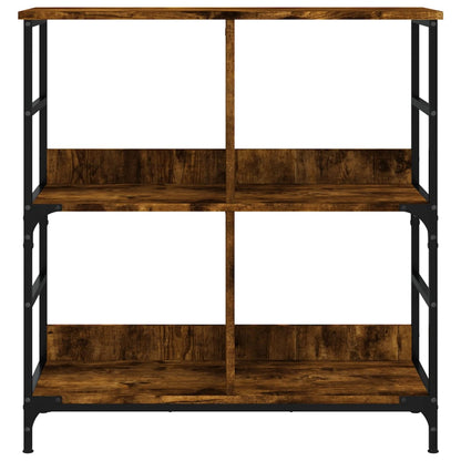 vidaXL Bücherregal Räuchereiche 78,5x33x82 cm Holzwerkstoff