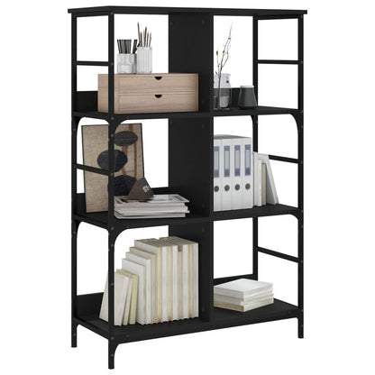 vidaXL Bücherregal Schwarz 78,5x33x117,5 cm Holzwerkstoff