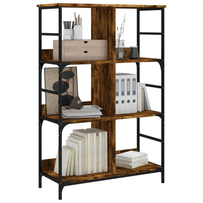 vidaXL Bücherregal Räuchereiche 78,5x33x117,5 cm Holzwerkstoff