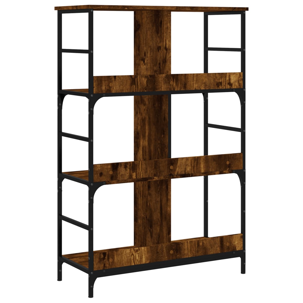 vidaXL Bücherregal Räuchereiche 78,5x33x117,5 cm Holzwerkstoff